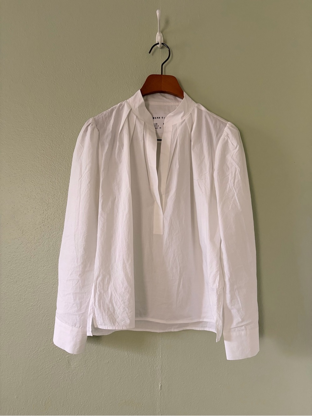 NWOT Wear Cissa Puff Shirt in Optic White